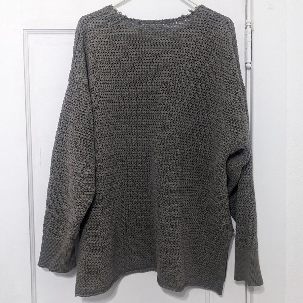 mikuta long knitted sweater olive green size extra small / small - Picture 4 of 8